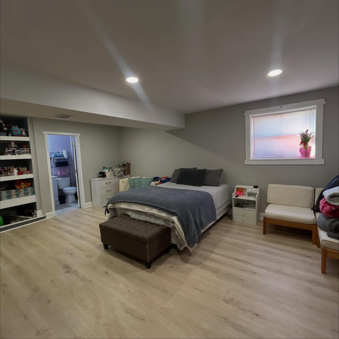 Basement Room Transformed into a Beautiful Bedroom — Nissi GT Construction LLC project in Northern Virginia